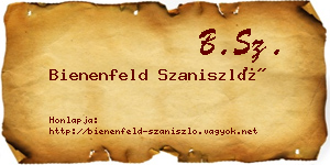 Bienenfeld Szaniszló névjegykártya